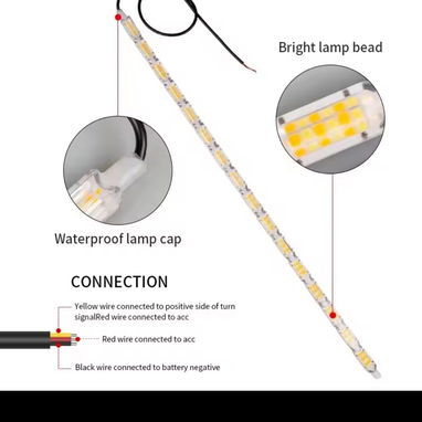 Tiras de luces led luz diurna e intermitentes se pegan al carro o dentro de las pantallas muy chulas. - Img 113954096