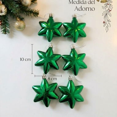 🍬Set de 6 estrellas  Material plástico /8 usd🍬 - 3/4