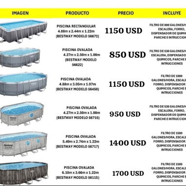 Piscinas / piscina portátil / piscina para niños / piscina familiar - Img 121559575