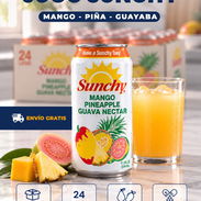 Jugos de lata Sunchy de frutas naturales y distintos sabores, venta por caja - Img 57631909