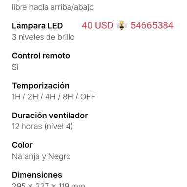 Ventilador recargable F18 20.000W - 3/3