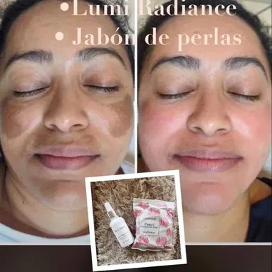 Dúo Iluminador Sérum de Lumin radiance y jabón de perlas de Farmasi - Img 122906370