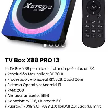 TV Box X88 PRO 13. Nuevo - Img 105474010