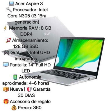 Venta de Laptos, PC, MacBook y mucho más. No dude en escribir para que vea todas nuestras ofertas. - Img 120697857