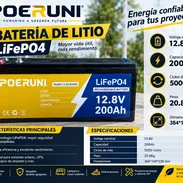 Bateria de litio LiFePO4 12V 200Ah 2560Wh - Img 58205759