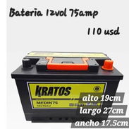 Batería Kratos 12vol 75 amp - Img 54606094
