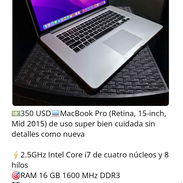 Macbook Pro 2015 15" i7 16 RAM SSD 512 GB - Img 55901445