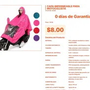 Impermeable Tipo Capa de 170 cm: Protección Frontal Extendida de 122 cm VPT#-0069 - Img 55656274