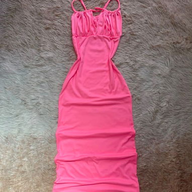 Vestidos de tirantes rizado en los senos (*IMPORTADOS*🇻🇪) - 5/7