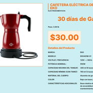 Cafetera EKO Roja 6 Tazas Luz de Apagado, Cafetera 6 Tazas EKO Luz Indicadora y Keep Warm VPT#-0515 - Img 55676385