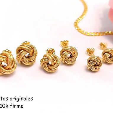Aretes de oro 10k originales calidad garantizada - 9/10