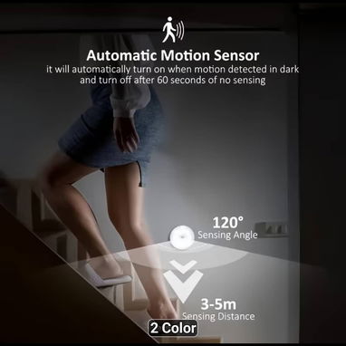 6 luces nocturnas redondas modernas con sensor de movimiento - Img 124741908