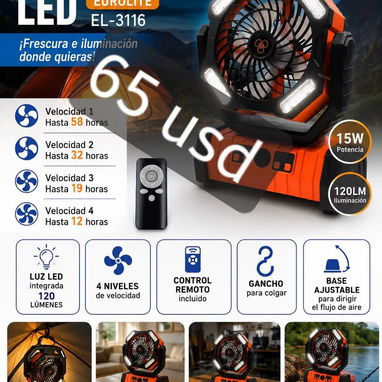 Oferta de ventiladores recargables... - Img 126626459