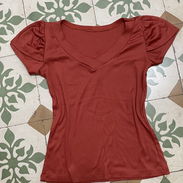 blusa elegante de mujer, blusa color marr贸n, blusa color naranja, blusas casuales de mujer, blusas de verano con mangas - Img 55196185