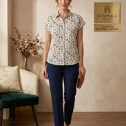 Blusa "Botanica Atelier" – Elegancia Floral de Verano Talla M 14 - Img 55890790