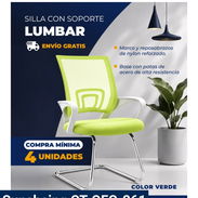 Silla con soporte lumbar verde - Img 57571815