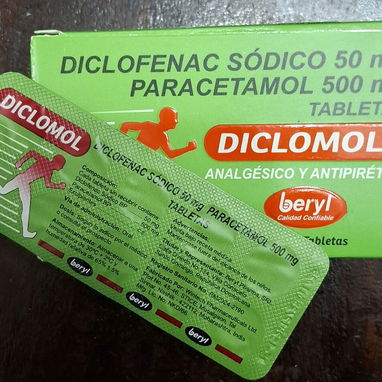 ©️- Diclofenaco Sodico /50mg + Paracetamol /500mg, 1 Tira de 10 Tableta -©️ - 2/3