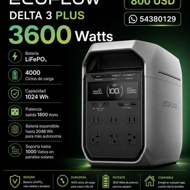 Ecoflow delta 3 Plus (1024WH) 3600 W de potencia / Sellada en caja 📦 - Img 120982391
