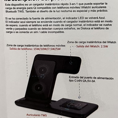 Vendo cargador inalámbrico 3 en 1 en 15 usd - Img 127561326