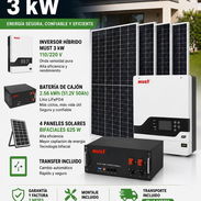 Kit solar Must de 3 kw  Inversor híbrido must de 3 kW para la 110/220 v Batería de cajón de 2.56 kW - Img 56864148