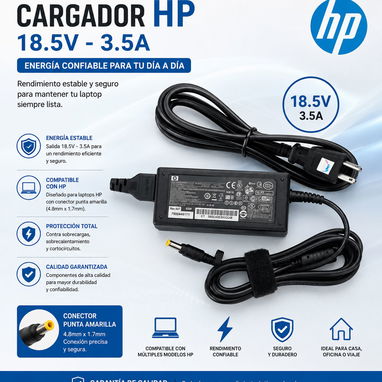 CARGADOR PARA LAPTOP HP DE VARIOS TIPOS, NUEVOS - 2/3
