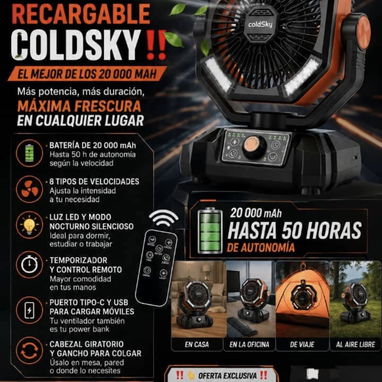 Ventilador recargable COLDSKY - 2/2