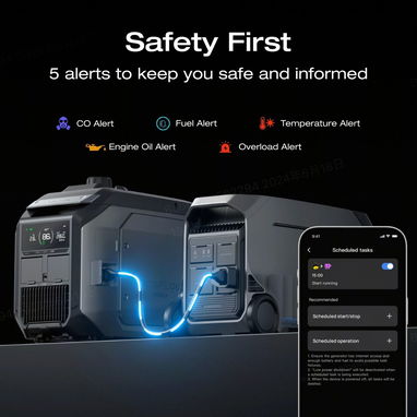 Generador inteligente EcoFlow SG4000 de doble combustible con carga rápida de CC para respaldo de energía en el hogar. - 2/2