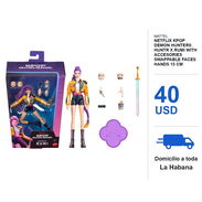 Mattel Netflix KPop Demon Hunters HUNTR X Rumi with Accesories Swappable Faces Hands 15 cm - Img 58467973