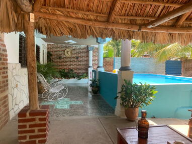 Se renta casa a 1km de la playa de Guanabo con piscina por el gato verde. +53 5 8274462 - Img 42915717