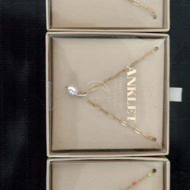 Tobilleras en baño de oro, compradas en Europa - 2/3