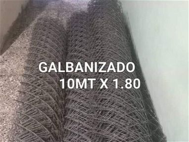 ROLLO DE CERCA GALVANIZADO 10MT X1.80 TUBOS GALVANIZADO 2.20 DE LARGO - Img main-image