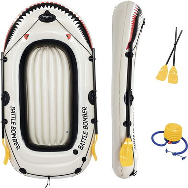 Botes inflables Bestway 61108 Dinghy Battle Bomber con accesorios, 187.96cm x 98 cm - Img 118328658