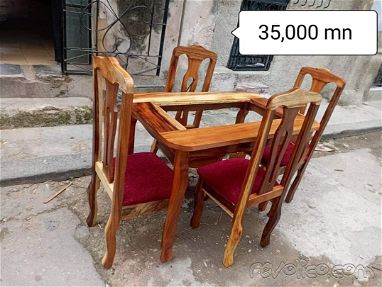 Comedor de madera de 4 sillas es nuevo y con muy buena terminación y garantía y transporte incluido - Img 67017010