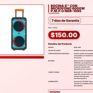 BOCINA 8'' CON MICRÓFONO 6000W P.M.P.O NDR-1095 . - Img 57555753