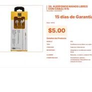 Audífonos manos libres con cable K15 para expandir tu entretenimiento VPT#-0009 - Img 55655783