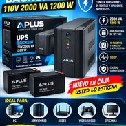 ROBUSTO EN SEGURIDAD Y DE GRAN POTENCIA Y CALIDAD BACKUP APLUS NUEVO EN SU CAJA DE 2000VA 110 V 1200 W - Img 58233824