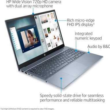 LAPTOP 🎁NUEVA🎁📦CAJA, HP Pavilion (15-eh1052wm), 15.6" FHD IPS, AMD Ryzen 5 5500U, 8GB RAM, Radeon, 512GB SSD - Img 124071710