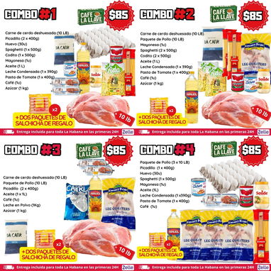 COMBOS DEL COMIDA CON DOMICILIO INCLUÍDO PARA TODA LA HABANA - 6/8