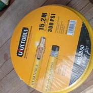 Manguera de PVC reforzada para compresor de 15 mtrs con boquillas - Img 56255862