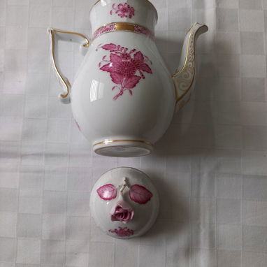 Juego de Te púrpura Herend, fina porcelana pintada a mano - 3/10