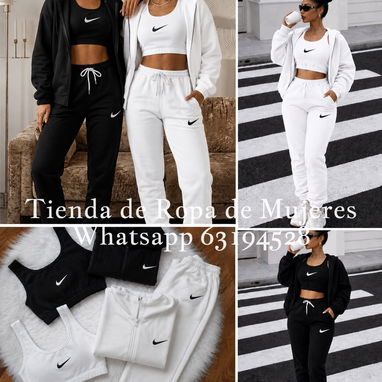 Conjuntos Originales Nike de blusa, abrigo con zipper y capucha y pantalón con bolsillos jogger unitalla le sirve a XS. - Img 122192941
