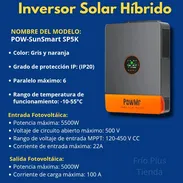 Inversor Híbrido POWMR 5KW 120VAC / 48VDC ⚡ - Img 55651681