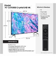TV Samsung 75 Class CU7000B Crystal 4K Smart TV (2023) "Nuevo 0KM Sellado" - Img 45835193