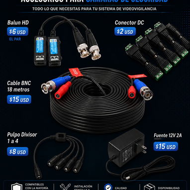 Sistema de cámaras de vigilancia y accesorios, seguridad inteligente al mejor precio. - Img 123616246