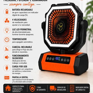 Ventiladores recargables nuevos en caja, llama ya 54745873 - 2/2
