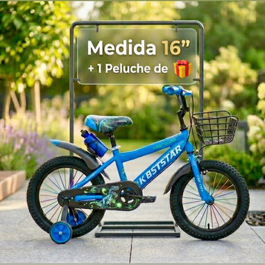 Bicicletas medida 16 nuevas en su caja con un peluche de regalo para niños  de 4 a 8 años de varios colores - Img 124503414
