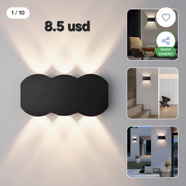 Variedad de lámparas led para pared tipo apliques - 6/8