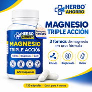 Magnesio ( Citrato, Bisglicinato y Óxido) 120 cápsulas - Img 57844899