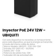 Inyector PoE 24V 12W - UBIQUITI. Con éste dispositivo no necesitas un tomacorriente para cada dispositivo - Img 54242772