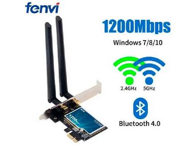 0km✅ Tarjeta de Red Fenvi Wireless 1200 Dual Band +Bluetooh 📦 1200Mbps, PCIe x1, Interna, 2.4GHz, 5GHz ☎️56092006 - Img main-image